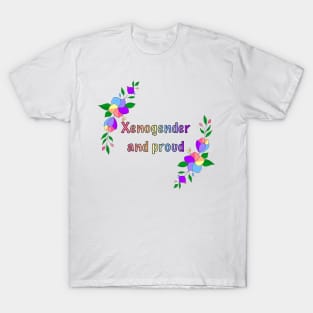 Xenogender and proud floral design T-Shirt